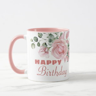 Benutzerdefinierte Blumen zum Geburtstag Tasse