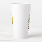 Benutzerdefinierte Blumenmonogramm Anfangsbuchstab Milchtasse (Vorderseite)