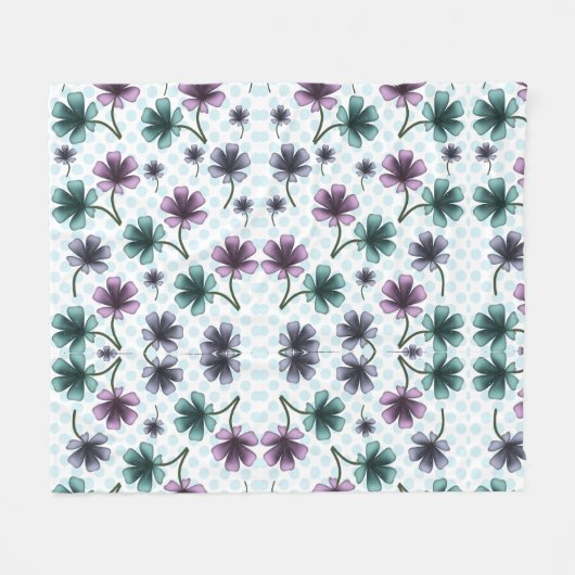 Benutzerdefinierte Blumenmusterdecke Fleecedecke (Vorderseite (Horizontal))