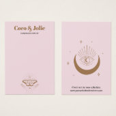 Benutzerdefinierte Blush-Rosa-Logo-Verleihkarte (Vorne & Hinten)