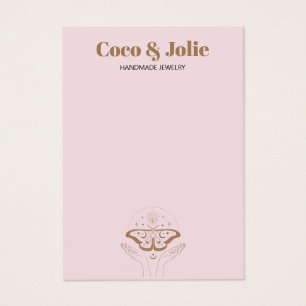 Benutzerdefinierte Blush-Rosa-Logo-Verleihkarte