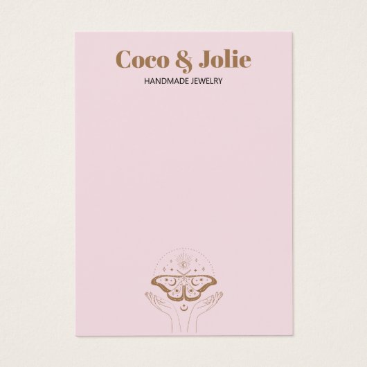 Benutzerdefinierte Blush-Rosa-Logo-Verleihkarte (Vorderseite)