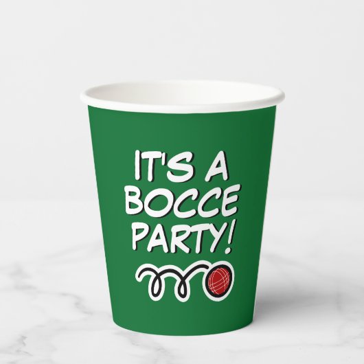 Benutzerdefinierte Bocce Party Cups für Spieler un Pappbecher (Rückseite)