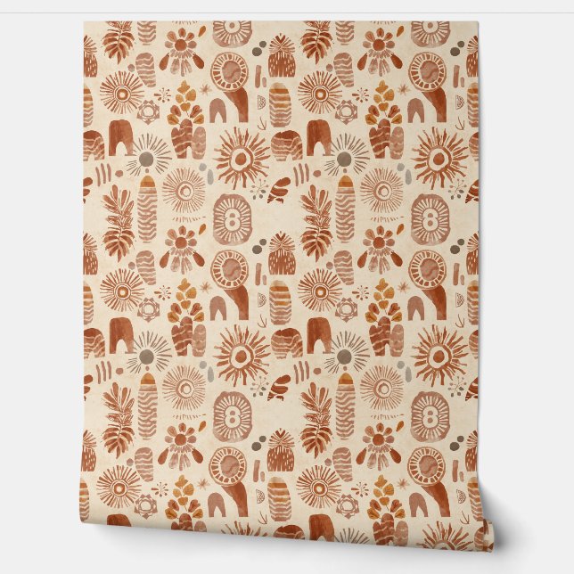 Benutzerdefinierte Boho Tapete | Akzentwand Tapete (Abrollen)