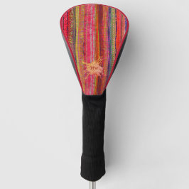 Benutzerdefinierte Boho Vintage Rot Violette Strei Golf Headcover