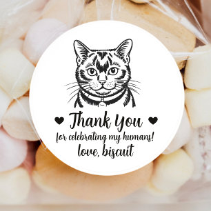 Benutzerdefinierte Bombay-Katzen-Hochzeitsgeschenk Runder Aufkleber