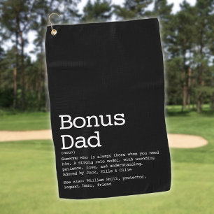 Benutzerdefinierte Bonus-Vater-Stiefvater-Definiti Golfhandtuch