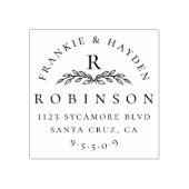 Benutzerdefinierte botanische Monogramm | Hochzeit Gummistempel (Prägung)