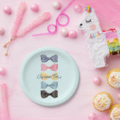 Benutzerdefinierte Bow-Krawatte Pappteller (Party)