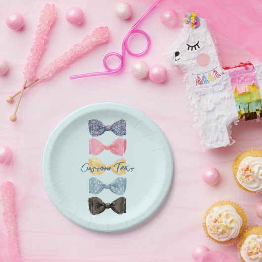 Benutzerdefinierte Bow-Krawatte Pappteller (Party)