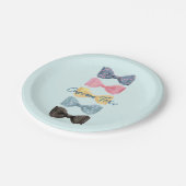 Benutzerdefinierte Bow-Krawatte Pappteller (Schrägansicht)