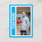 Benutzerdefinierte Bowling-Handelskarte (Sky Blue) Telefonnummerkarte (Vorderseite)