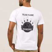 Benutzerdefinierte Bowling-Mannschaft Bowling-Mann T-Shirt (Rückseite)