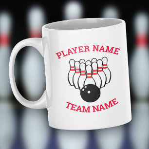 Benutzerdefinierte Bowling Team-Tasse mit Logo und Zweifarbige Tasse