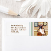 Benutzerdefinierte Boxer-Dog-Rücksendeadressen-Auf (Insitu)