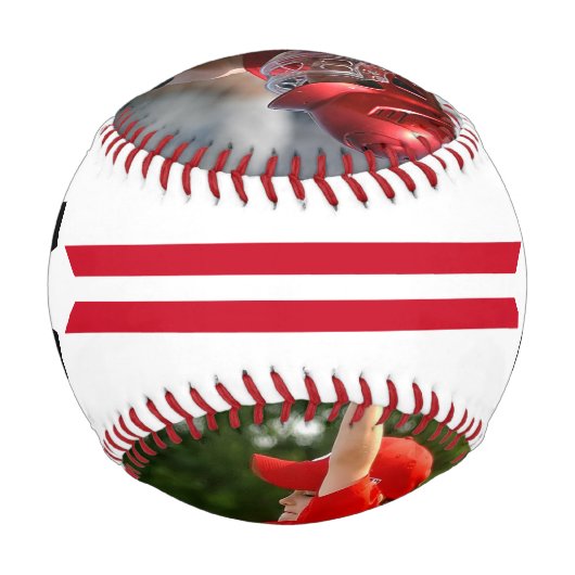 Benutzerdefinierte Boys Name Sports Player Foto Baseball (Rückseite)