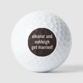 Benutzerdefinierte Braune Hochzeitsgeschenke für T Golfball (Vorderseite)