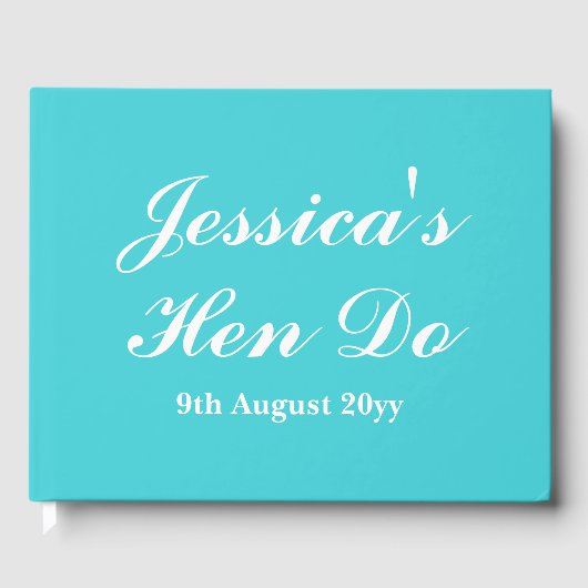 Benutzerdefinierte Briefe an das Bride Hen Do Trip Gästebuch (Vorderseite)