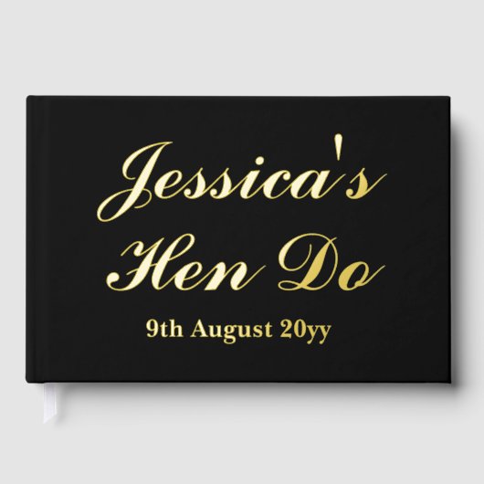 Benutzerdefinierte Briefe an das Bride Hen Do Trip Gästebuch (Vorderseite)