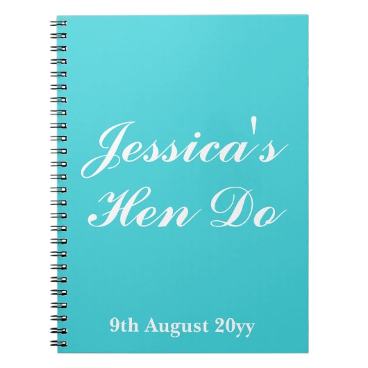 Benutzerdefinierte Briefe an das Bride Hen Do Trip Notizblock (Vorderseite)