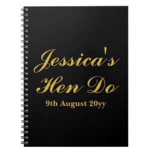 Benutzerdefinierte Briefe an die Braut Hen Do Trip Notizblock