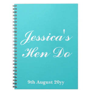 Benutzerdefinierte Briefe an die Braut Hen Do Woch Notizblock