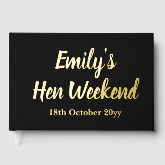 Benutzerdefinierte Briefe an die Bride Hen Do Week Gästebuch (Vorderseite)