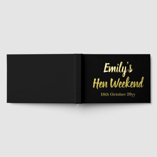 Benutzerdefinierte Briefe an die Bride Hen Do Week Gästebuch (Voll)