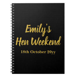Benutzerdefinierte Briefe an die Bride Hen Do Week Notizblock