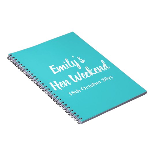 Benutzerdefinierte Briefe an die Bride Hen Do Week Notizblock (Rechte Seite)