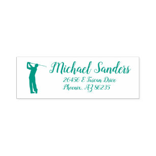 Benutzerdefinierte Briefmarke der Golfadresse - Se Permastempel
