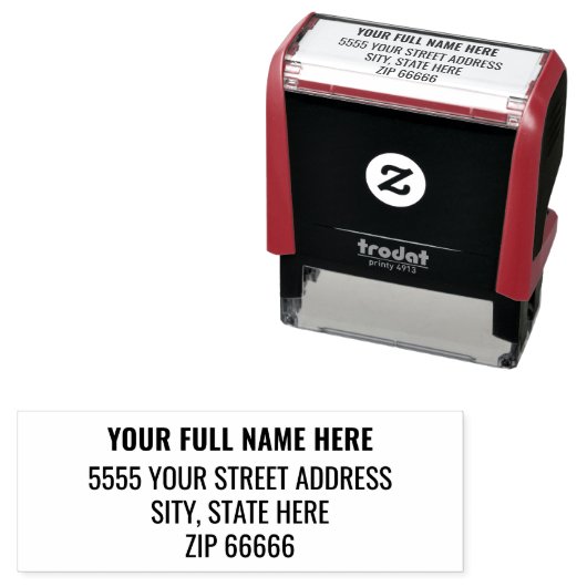 Benutzerdefinierte Briefmarke für die Rücksendeadr Permastempel (Beispiel)