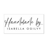 Benutzerdefinierte Briefmarke "Handmade by" - Eleg Gummistempel (Prägung)