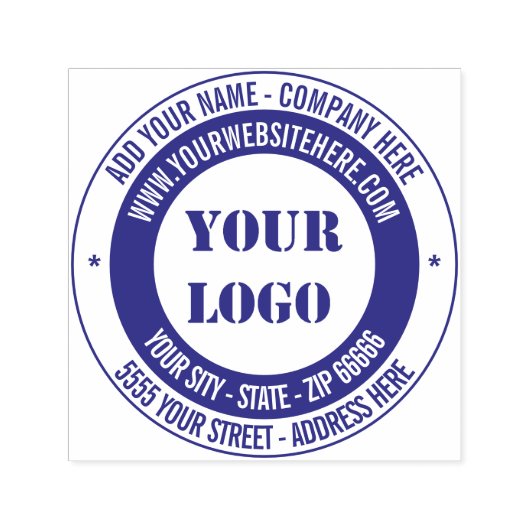 Benutzerdefinierte Briefmarke Ihrer Logo-Adresse W Permastempel (Design)