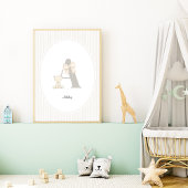Benutzerdefinierte Buchstabe A Kinderzimmer-Wandku Poster