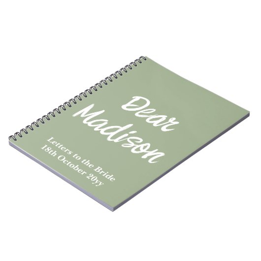 Benutzerdefinierte Buchstaben an das Bride Hen Do- Notizblock (Linke Seite)