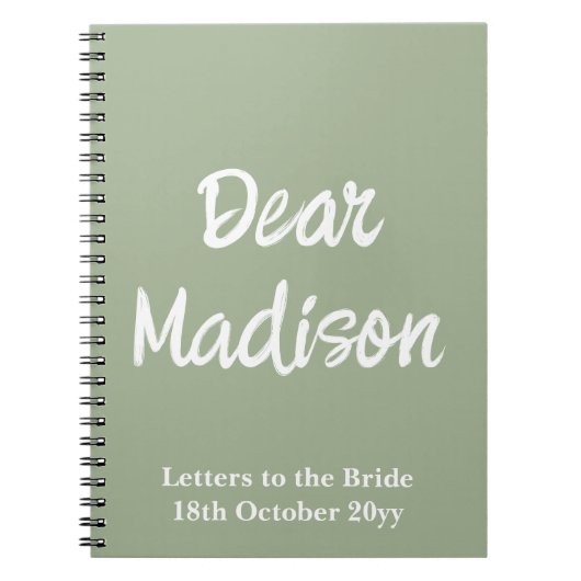 Benutzerdefinierte Buchstaben an das Bride Hen Do- Notizblock (Vorderseite)