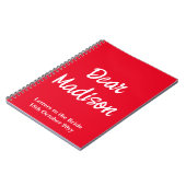 Benutzerdefinierte Buchstaben an das Bride Hen Do- Notizblock (Linke Seite)