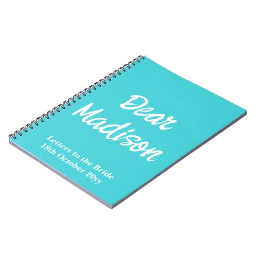 Benutzerdefinierte Buchstaben an das Bride Hen Do- Notizblock (Linke Seite)