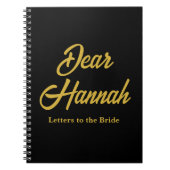 Benutzerdefinierte Buchstaben an das Bride Hen Do- Notizblock (Vorderseite)