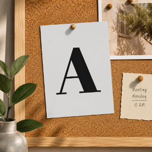 Benutzerdefinierte Buchstaben-Postkarte   Graue An Postkarte