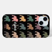 Benutzerdefinierte Bulldogge Blumen Name Initial B Case-Mate iPhone Hülle (Rückseite (Horizontal))