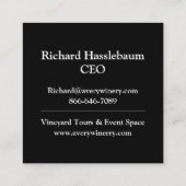 Benutzerdefinierte Business Cards für Unternehmen Quadratische Visitenkarte (Rückseite)