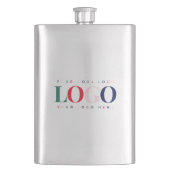 Benutzerdefinierte Business Company Rectangle Logo Flachmann (Vorderseite)