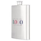 Benutzerdefinierte Business Company Rectangle Logo Flachmann (Links)