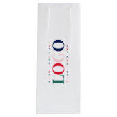 Benutzerdefinierte Business Company Rectangle Logo Geschenktüte Für Weinflaschen (Vorderseite)