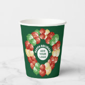 Benutzerdefinierte Business-Logo-Ballons Grüne Fei Pappbecher (Rückseite)