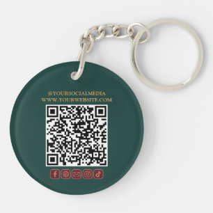 Benutzerdefinierte Business-QR-Code-Logo-Branding  Schlüsselanhänger