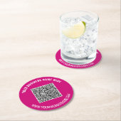 Benutzerdefinierte Business-QR-Code-Papier-Unterle Runder Pappuntersetzer (Vor Ort)