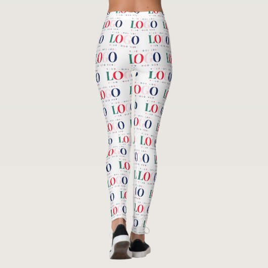 Benutzerdefinierte Business Rectangle Logo-Farbgeb Leggings (Rückseite)